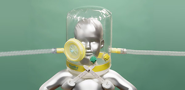 CaStar R pediatrische helm voor NIV met 22M/ 22M connectie >15kg ca. patiënt gewicht