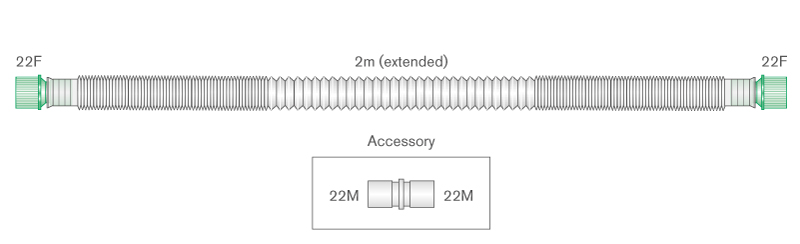 Compact™ uitrekbare verlengslang, 2.0m