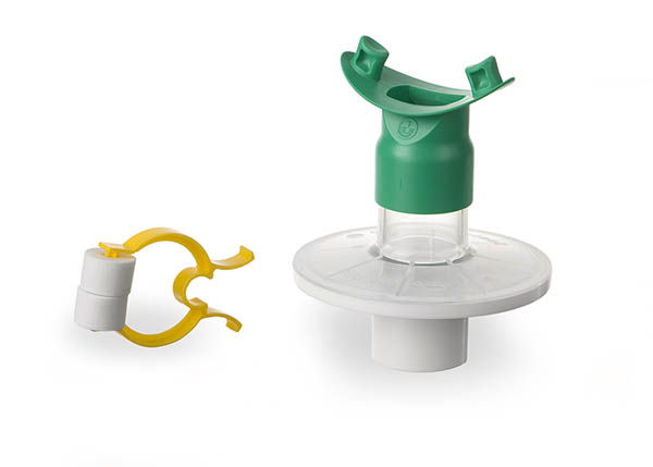 Pulmo-Protect™ longfunctie filter met flexibel mondstuk en neusklem met foam