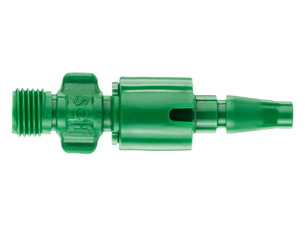 Quik-Connect™ Schrader-gasfitting, groen