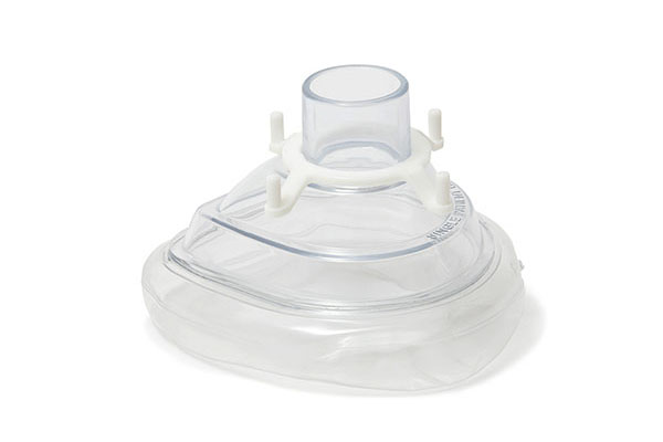 Economy anesthesiemasker voor kinderen, met witte haakring, maat 2