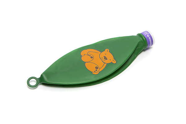 Beademingsballon, 1.0L - 15F nek met anti occlusie korf en teddy beer design