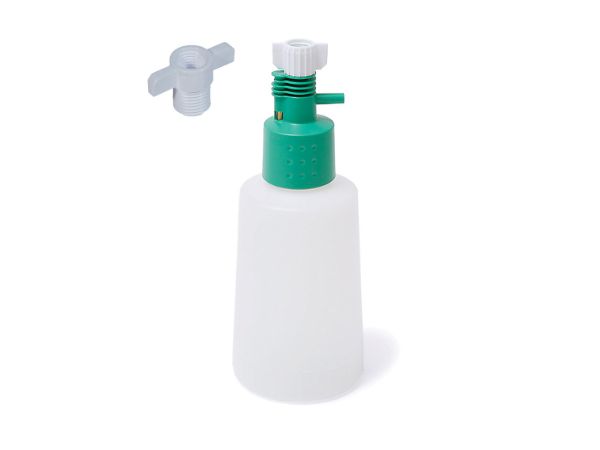 AquaFlow zuurstof bubbel bevochtiger met fles en M12 adaptor, 500ml
