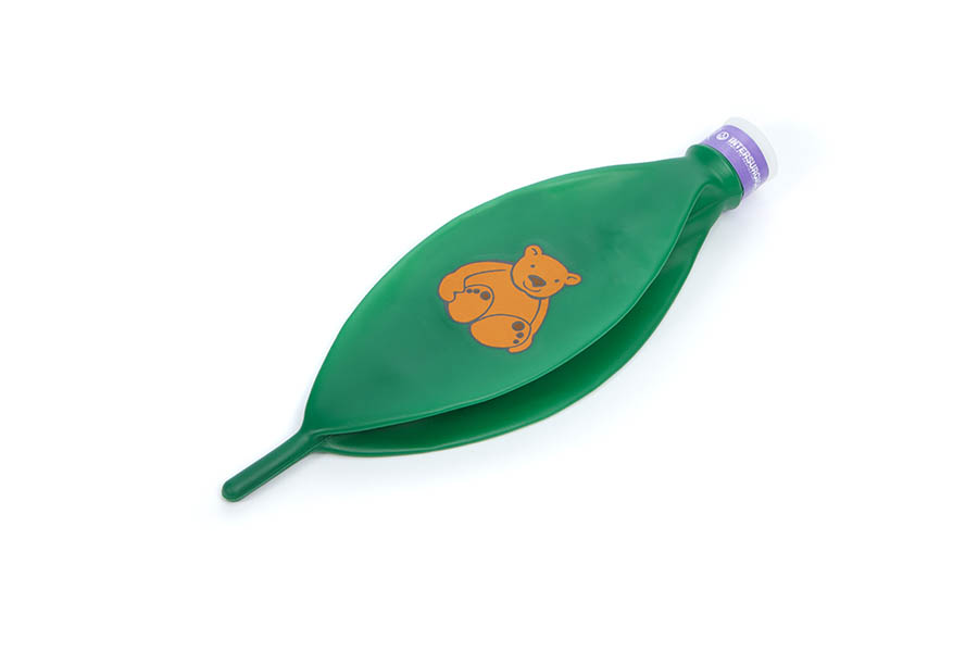 Beademingsballon, 0.5L - 15F nek met anti occlusie korf en teddy beer design