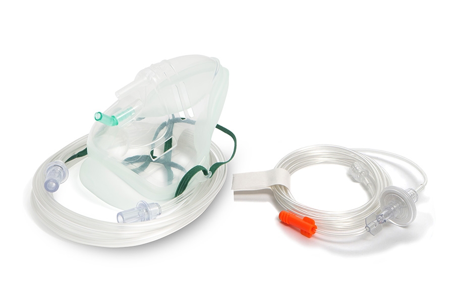 Sentri™ Intersurgical EcoLite™ ETCO₂™ masker voor volwassenen met monitorlijn voor Microstream® capnografie, filter en zuurstofslang van 2.1m