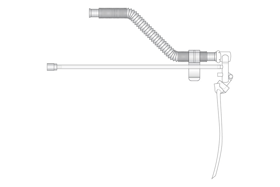 nFlow™ CosyFit CPAP adapter set met afneembare monitorlijn, ≥ 1.6m met prongs