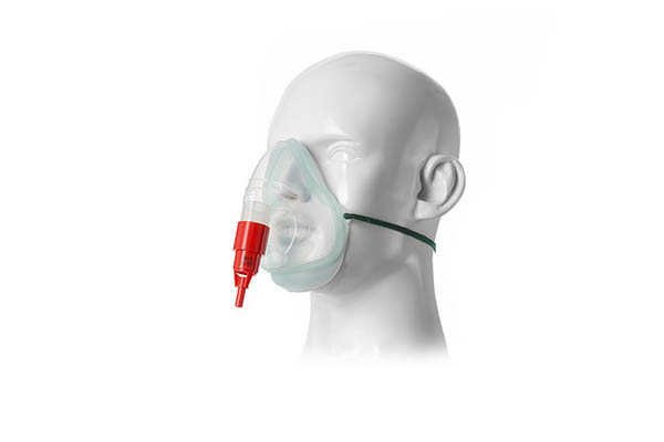 Intersurgical EcoLite™ masker voor volwassenen met 40% zuurstof venturi, rood